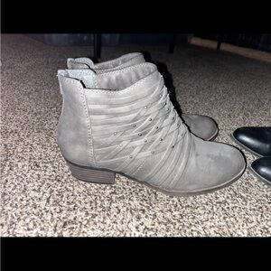 Gray Ankle Boots
